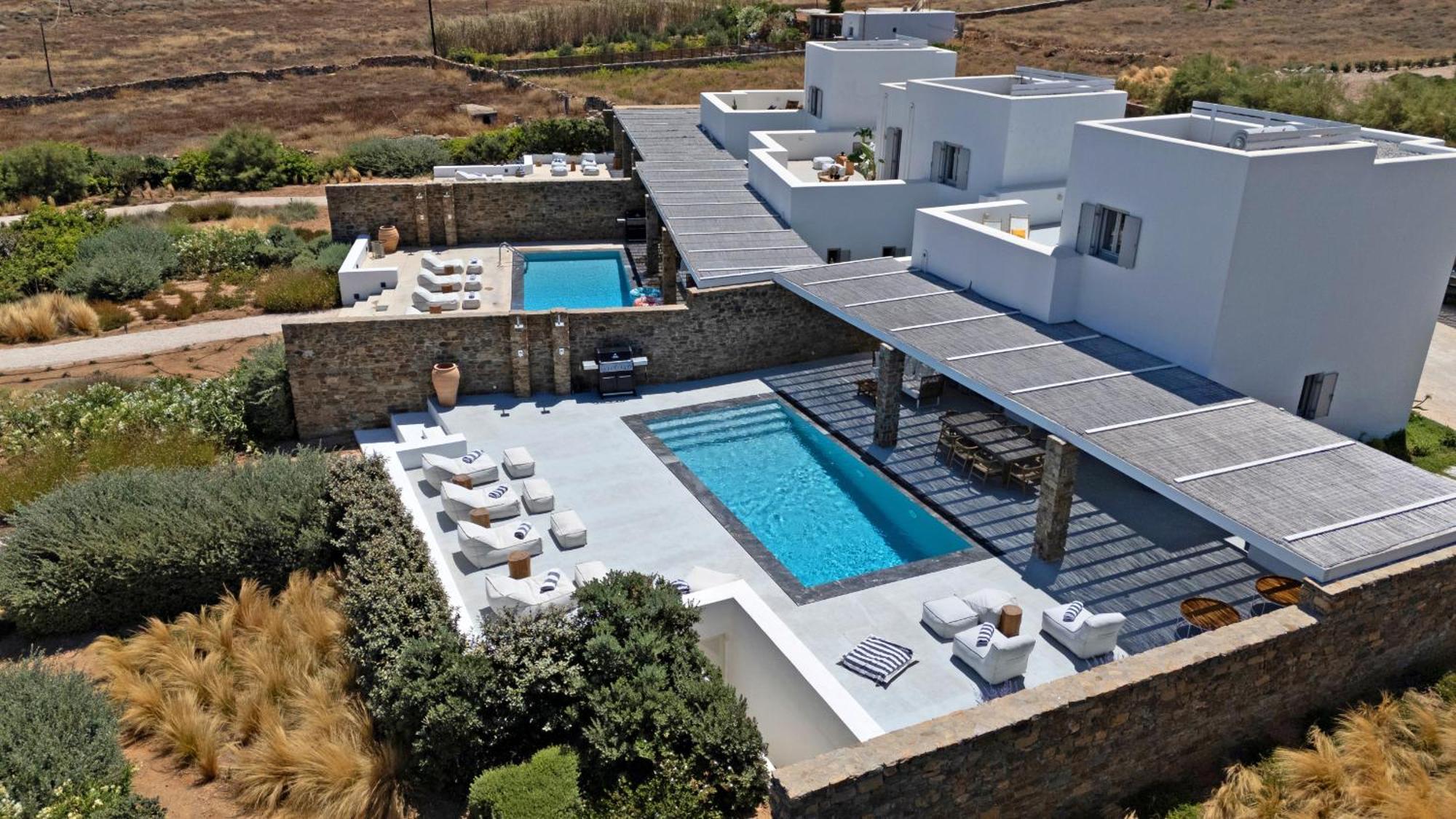 Dreamy 5 Bdr Antiparos Pool Villa Bagian luar foto